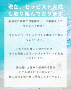 セラピスト育成中